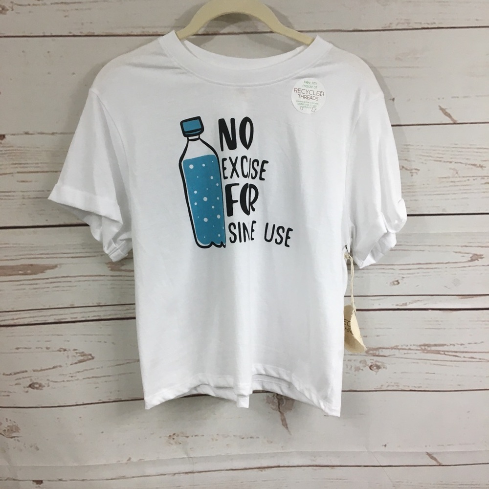 Ladies Jr Recycled Thread Crop Top Tee